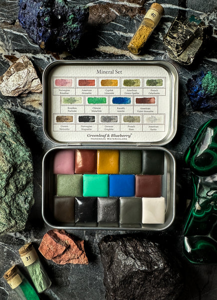 Modern Primary Trio Watercolor Palette, Half-Pans – Greenleaf
