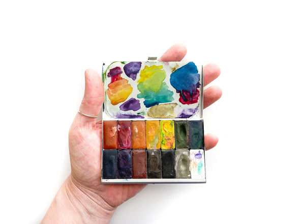 Sketcher's Set Watercolor Palette, Half-Pans – Greenleaf & Blueberry