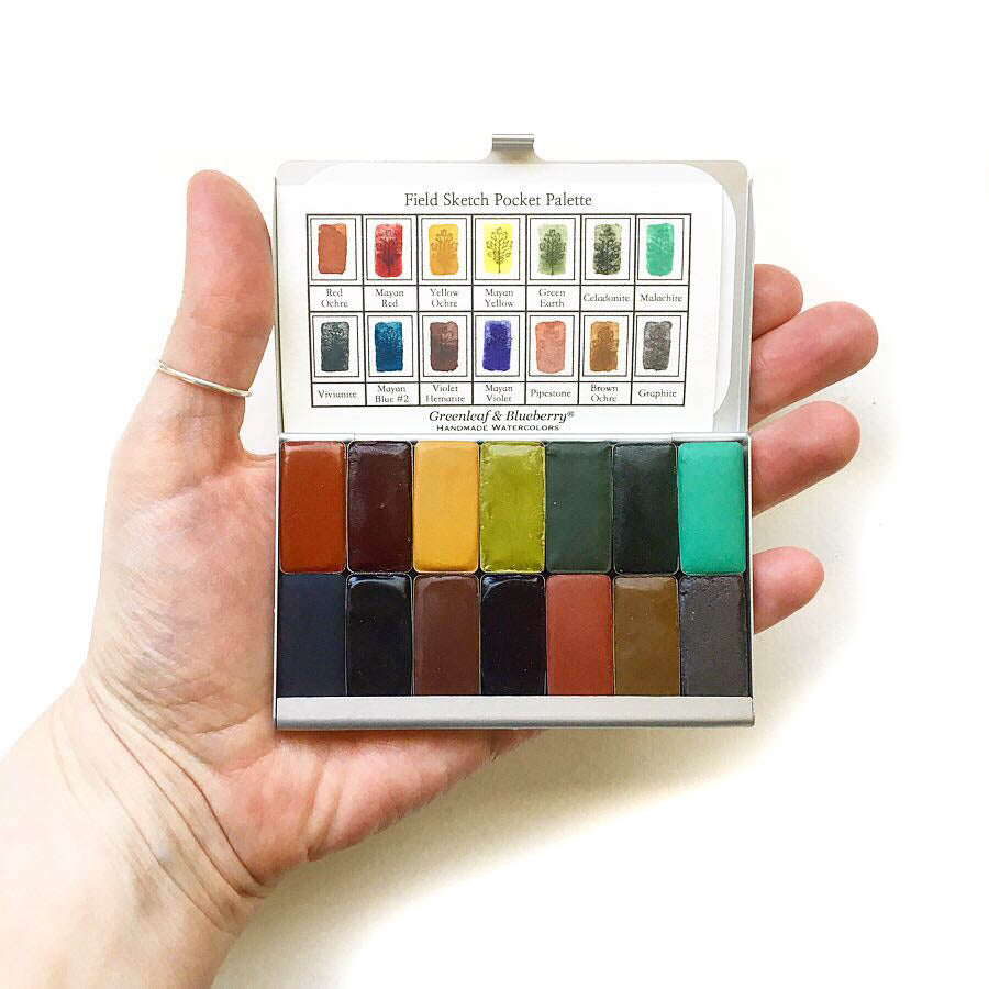 Different Sizes & Types of Watercolor Pans – Greenleaf & Blueberry