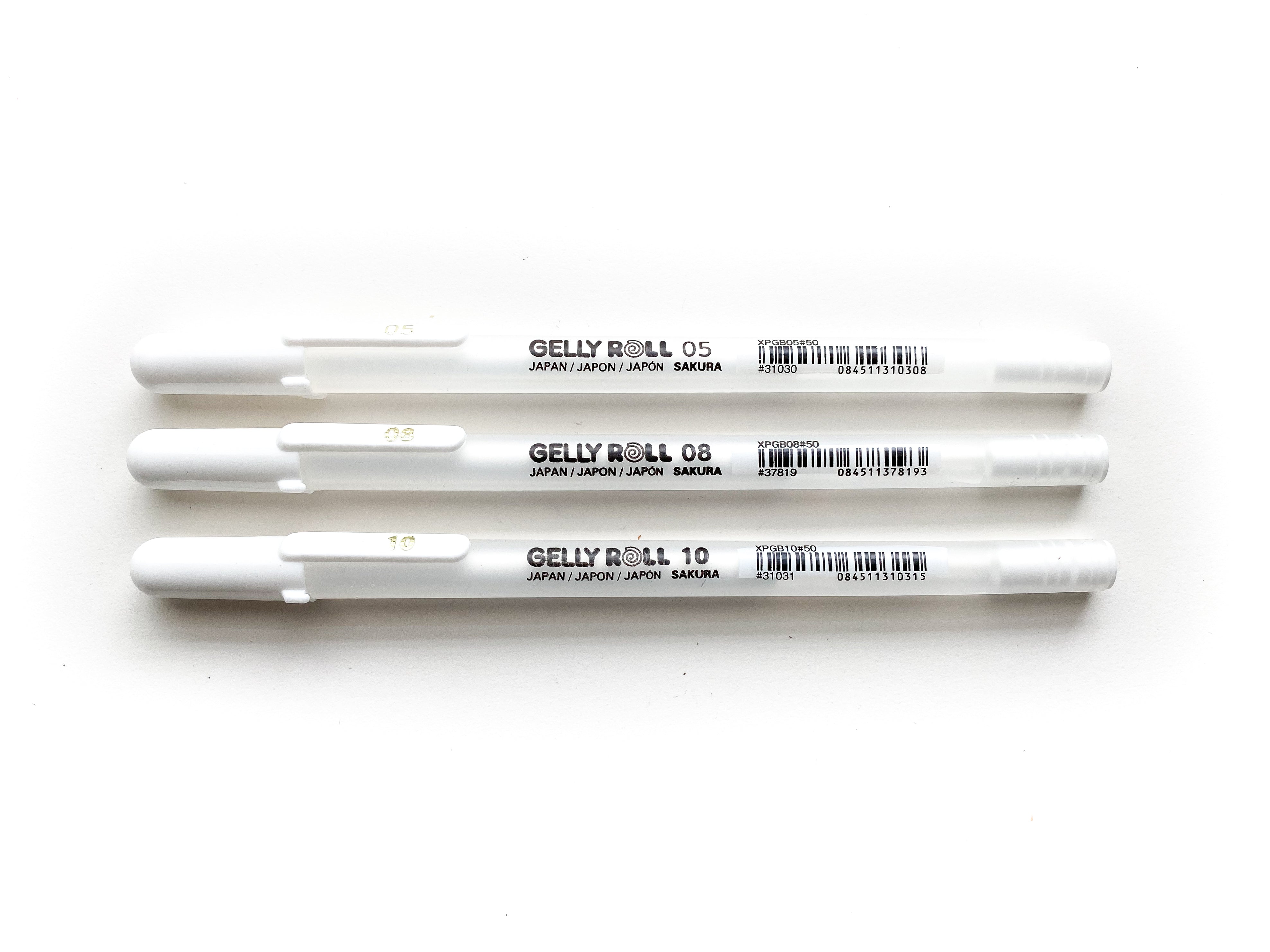 White Gel Pen, Broad – Greenleaf & Blueberry
