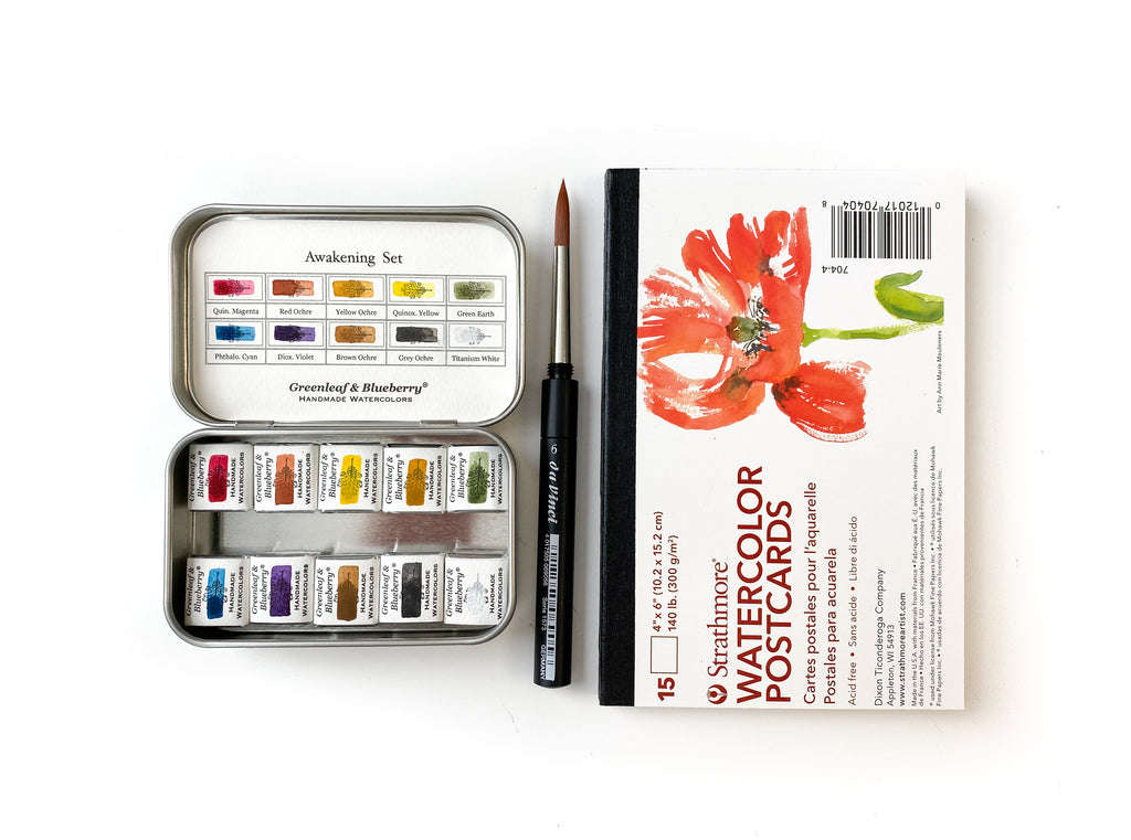 All About Drybrush Technique For Watercolor With Cherry Painting Mini –  Greenleaf & Blueberry